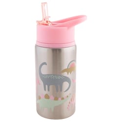 Stephen Joseph 18 oz Pink BPA Free Dino Water Bottle with Spout Lid