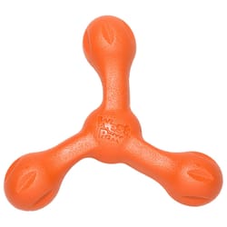 West Paw Zogoflex Echo Orange Plastic Skamp Tri-Handle Dog Toy Large 1 pk