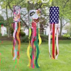 Meadowcreek Multicolored Nylon 38 in. H Flag Wind Spinner