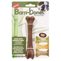 Spot Brown Bacon Bone Bamboo Fibers Pet Toy Medium 1 pk