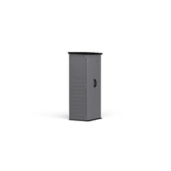 Rubbermaid Extra Large Decorative Patio Storage Cabinet, Weather Resistant,  123 Gal., Dark Teakwood, for Garden/Backyard/Home/Pool