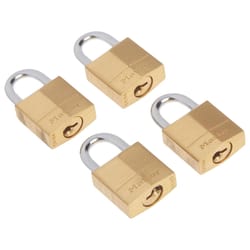 Master Lock 3/4 in. W Brass Pin Cylinder Padlock