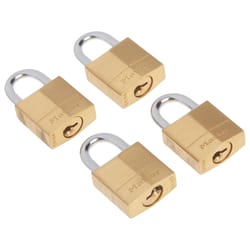 Master Lock 3/4 in. W Brass Pin Cylinder Padlock