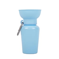 Springer Blue Flip Plastic 20 oz Pet Travel Bottle For Dogs