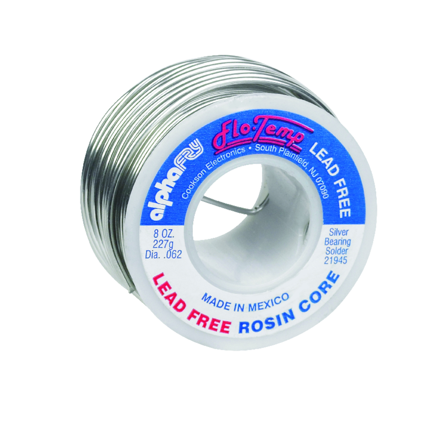 Alpha Fry 8 oz Lead-Free Rosin Core Solder Wire 0.062 in. D Silver 