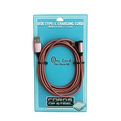 Cords of Steel One Cord 6 ft. L Charging Cable 1 pk