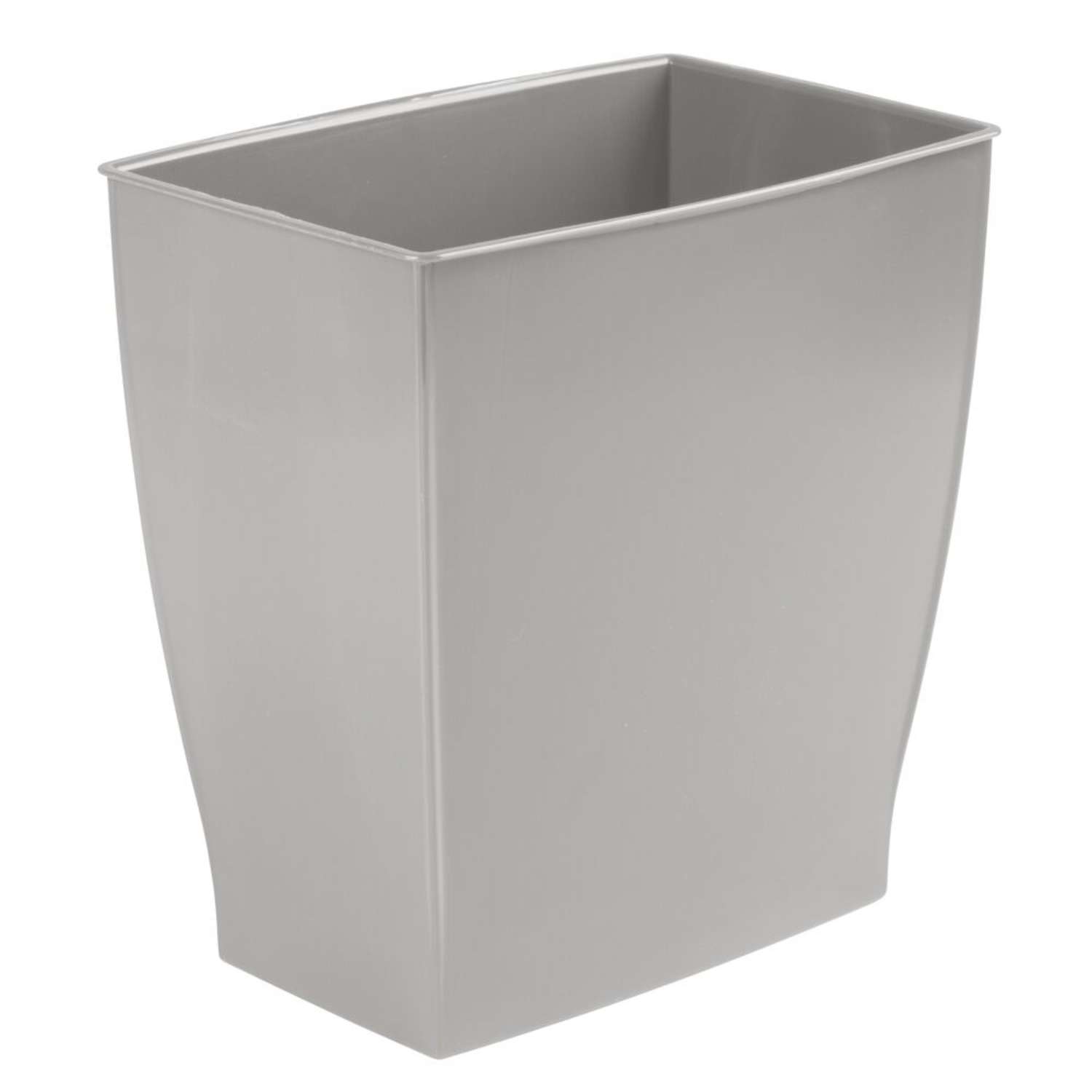 iDesign Mono Gray Plastic Rectangular Wastebasket - Ace Hardware