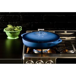 Lodge Cast Iron Covered Casserole 11.375 in. Blue