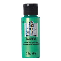 FolkArt Color Shift Metallic Emerald Flash Craft Paint Exterior and Interior 2 oz