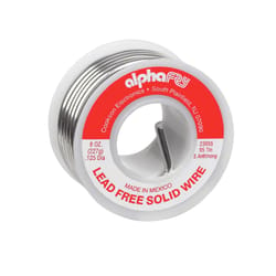 Alpha Fry 8 oz Lead-Free Solid Wire Solder 0.125 in. D Tin/Antimony 95/5 1 pc
