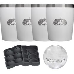 Toadfish 10 fl. oz. White BPA Free Rocks Drinkware Gift Set