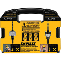 DeWalt Assorted in. Bi-Metal 1.49 in. L X 1/4 in. D Electrician's Hole Saw Kit