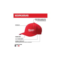 Milwaukee FlexFit Hat Red L/XL