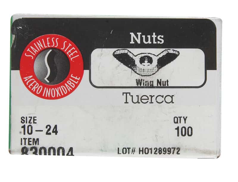 Hillman 10 in. Cold Forged Stainless Steel USS Wing Nut 100 pk Hillman 10 in. Cold Forged Stainless Steel USS Wing Nut 100 pk