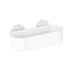 Wenko Static-Loc White Shower Caddy Wall Shelf