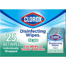 Clorox Disinfecting Wipes 6.1 oz 25 pk