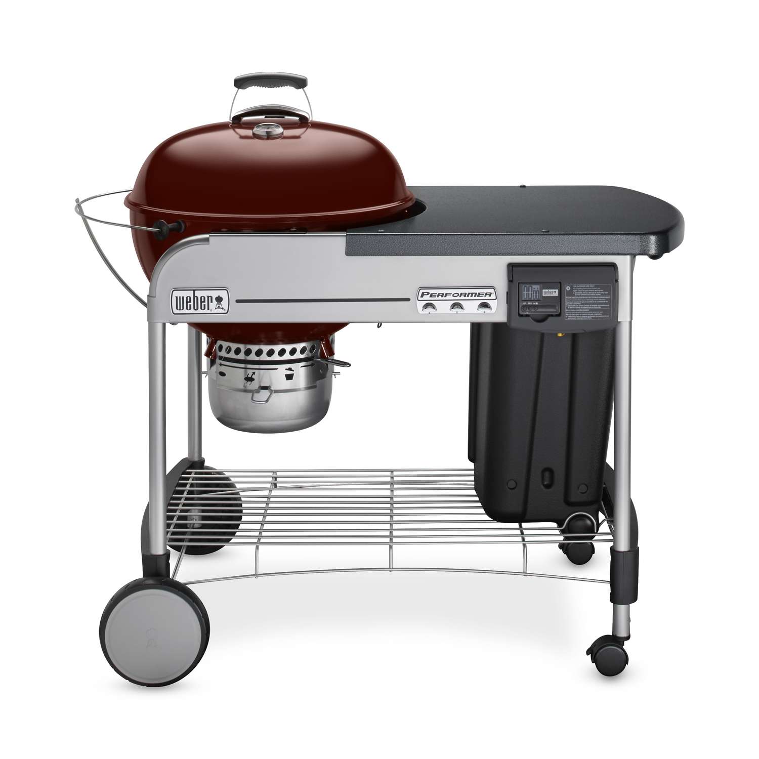 Weber Performer Deluxe Charcoal 22 in. Grill Crimson Ace Hardware