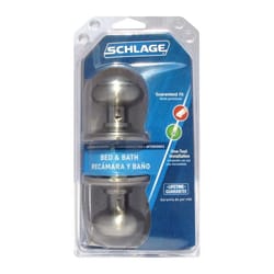 Schlage Georgian Satin Nickel Privacy Lockset 1-3/4 in.