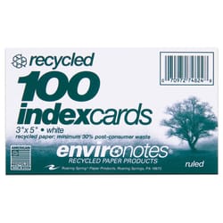 Roaring Spring 3 in. H X 5 in. W Ruled Index Cards White 100 pk