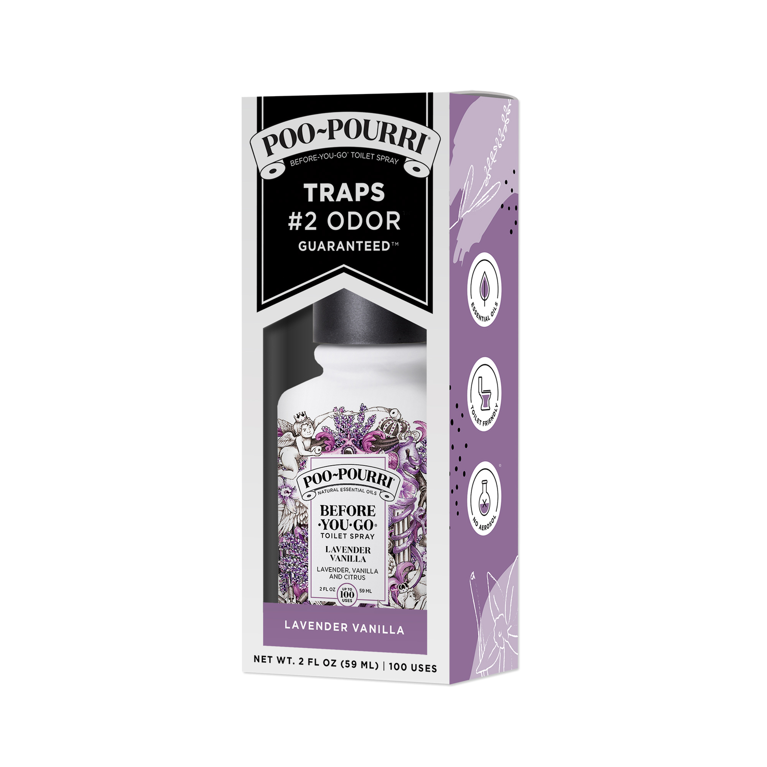 Photos - Soap / Hand Sanitiser Poo-Pourri Lavender Vanilla Scent Odor Eliminator 2 oz Liquid LV-002-CB