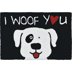 Jellybean 20 in. W X 30 in. L Multi-Color I Woof You Polyester Accent Rug