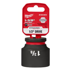 Milwaukee SHOCKWAVE 1-3/8 in. X 1/2 in. drive SAE 6 Point Standard Impact Rated Socket 1 pc