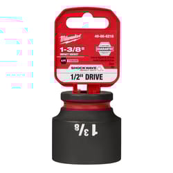 Milwaukee SHOCKWAVE 1-3/8 in. X 1/2 in. drive SAE 6 Point Standard Impact Rated Socket 1 pc