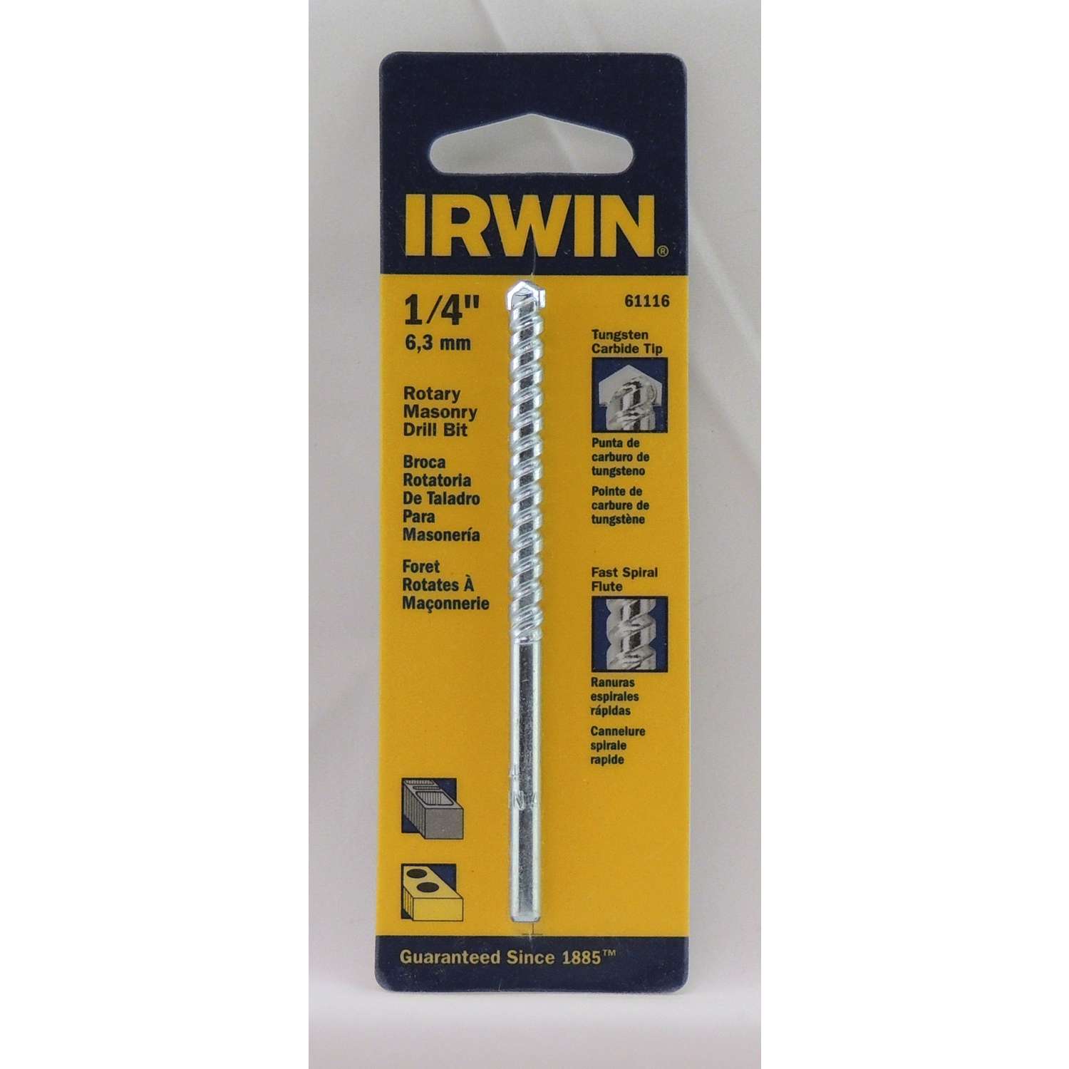 Irwin 1/4 in. S X 4 in. L Carbide Tipped Rotary Drill Bit 1 pc Ace