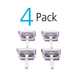 Safety 1st White Plastic Cabinet Catches 4 pk