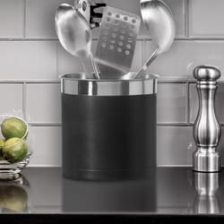 OGGI Black Stainless Steel Utensil Holder
