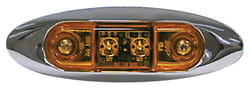 Peterson Piranha Amber Oval Clearance/Side Marker Light Kit