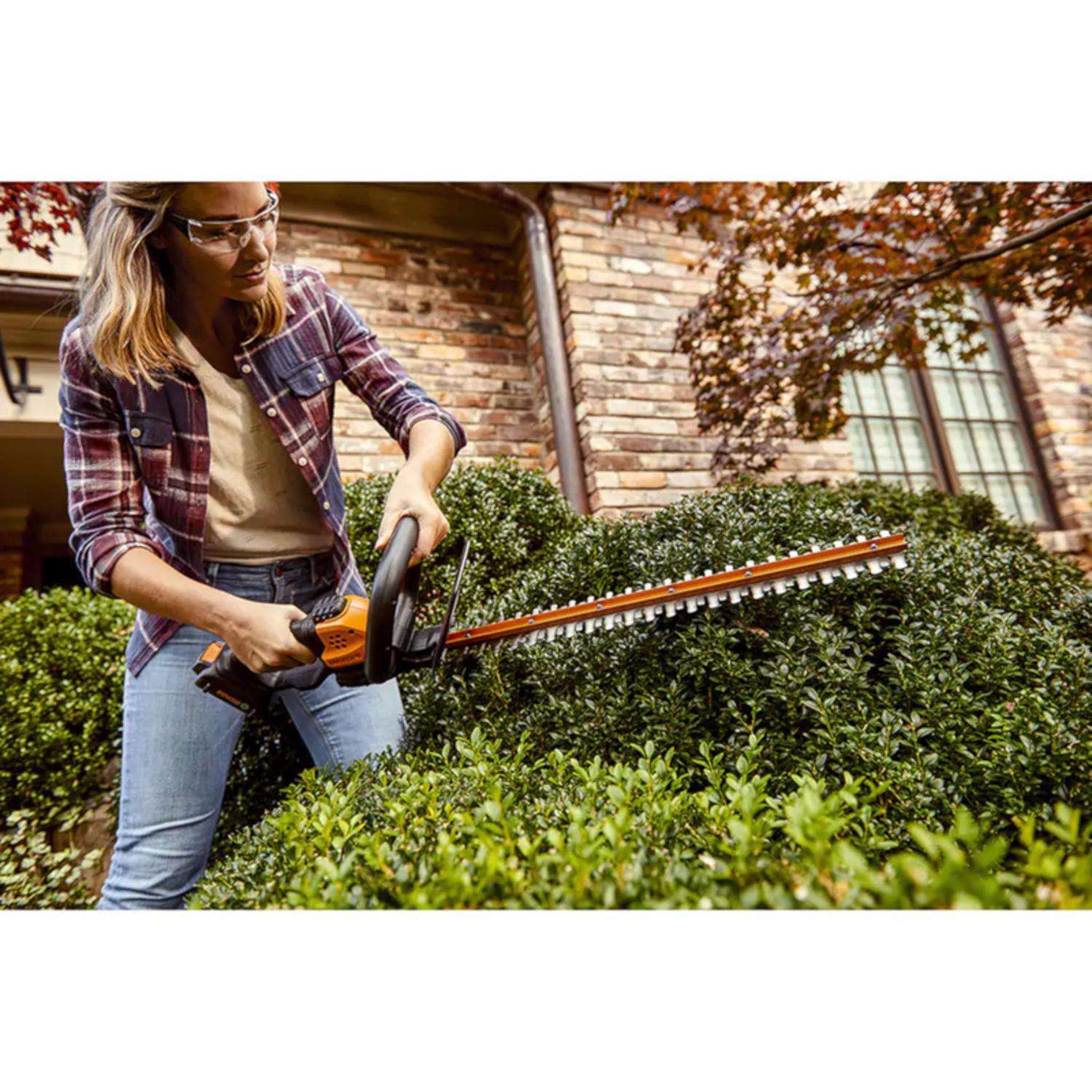 Electric hedge trimmer with 22-inch blade $50, more