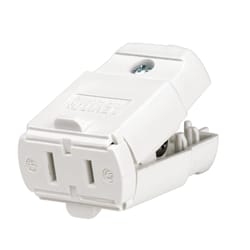 Leviton Residential Thermoplastic Non-Grounding/Straight Blade Connector 1-15R 20-16 AWG 2 Pole 2 Wi