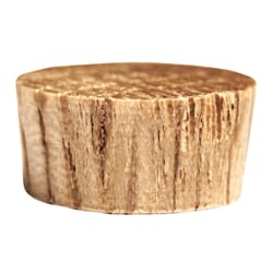 Century Drill & Tool Flat Oak Head Plug 5/16 in. D X 5/16 in. L 24 pk Brown