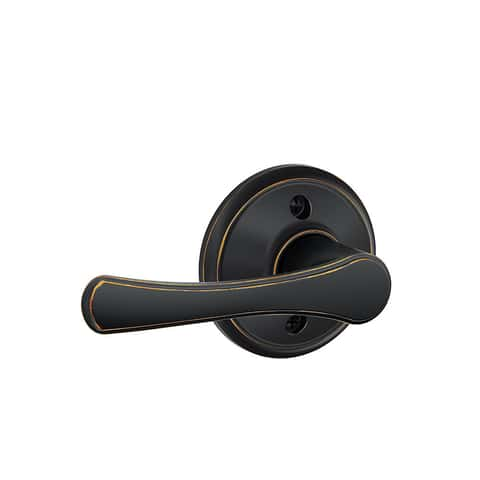 Schlage Bowery Matte Black Knob Right or Left Handed - Ace Hardware