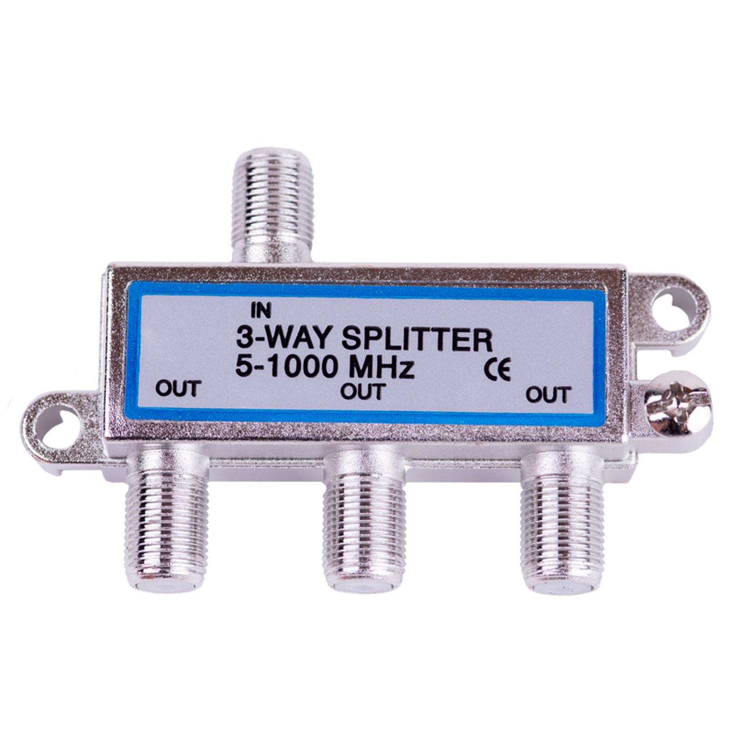 Monster Just Hook It Up 3 Way Coax Splitter 75 ohm 1000 MHz 1 pk Ace