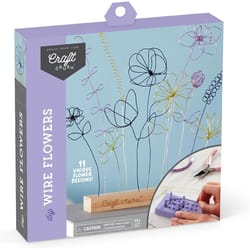 Craft Crush Wire Flowers Craft Kit Multicolored 11 pc
