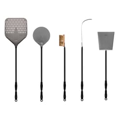 Alfa Stainless Steel Black Pizza Peel Set 5