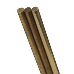 K&S 3/16 in. D X 12 in. L Brass Rod 1 pk