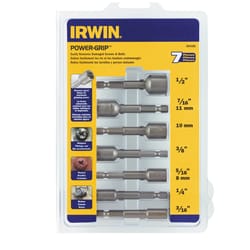 Irwin POWER-GRIP 1/2 in. High Carbon Steel Double-Ended Screw Extractor Set 4 in. 7 pc