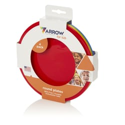 Arrow Home Products For Kids Assorted Plastic Round Plate 7-1/2 in. D 4 pk