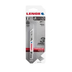 Lenox 3-5/8 in. Bi-Metal U-Shank Thin Metal Jig Saw Blade 24 TPI 3 pk