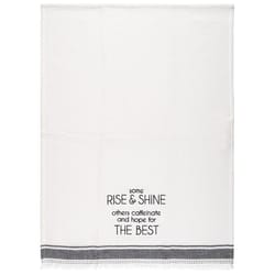 Karma Gifts Milo Black/White Cotton Rise and Shine Tea Towel 1 pk
