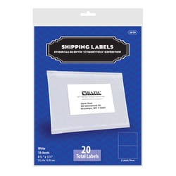Bazic Products 8.5 in. H X 5.5 in. W Rectangle White Mailing Label 1 pk