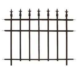 Panacea 36 in. L X 30 in. H Steel Black Garden Fence