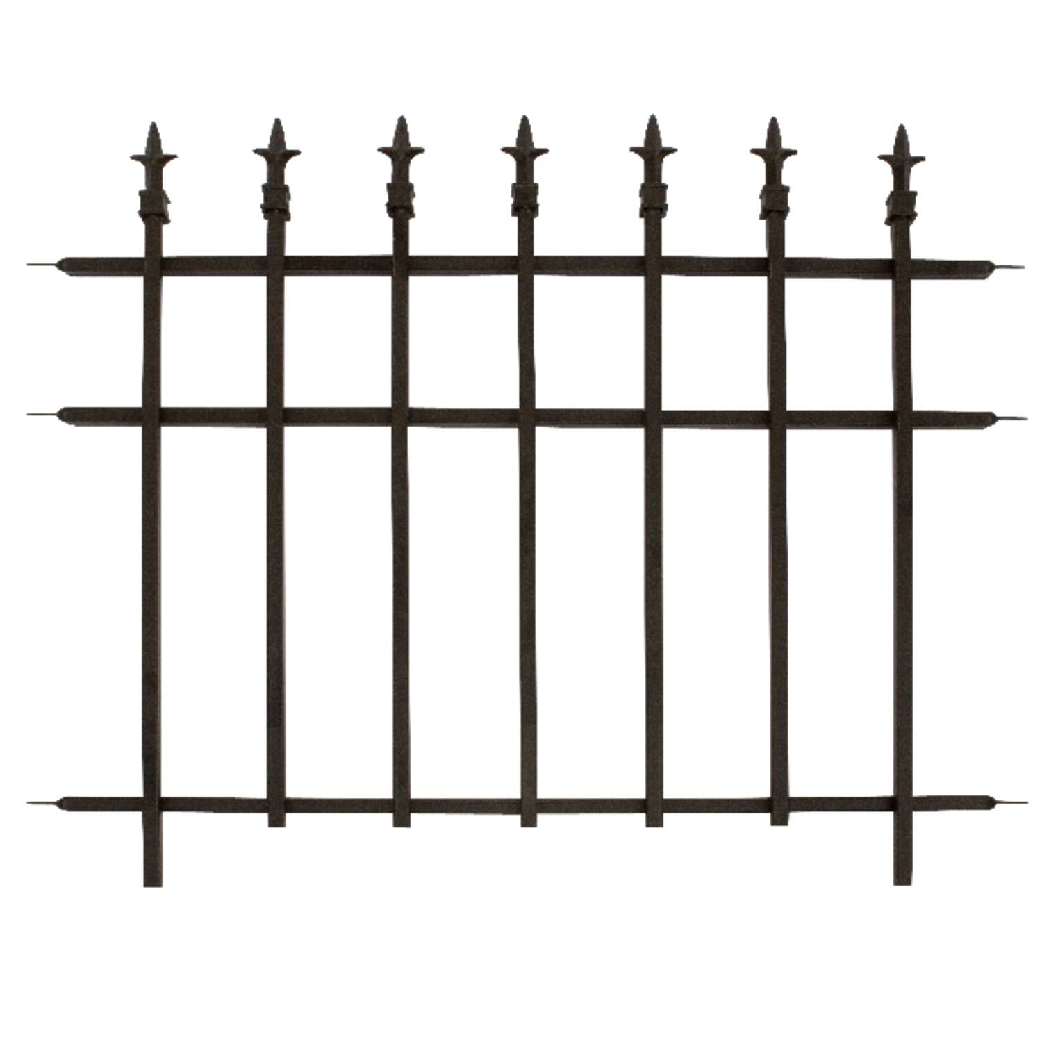 Panacea 36 in. L X 30 in. H Steel Black Garden Fence Ace Hardware