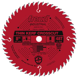 Freud 8 in. D X 5/8 in. Fine Finish Crosscut TiCo Hi-Density Carbide Table Saw Blade 48 teeth 1 pk