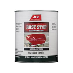 Ace Rust Stop Indoor/Outdoor Gloss Hunter Green Oil-Based Enamel Rust Preventative Paint 1 qt