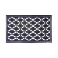 Sports Licensing Solutions 18 in. W X 30 in. L Black Trellis Eye Rubber Utility Mat