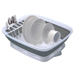 Progressive Prepworks 19 in. L X 16 in. W X 2.5 in. H Clear/Gray Plastic Dish Rack